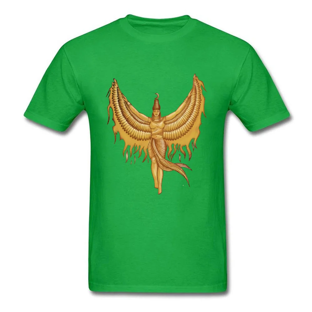 Isis Goddess Egypt with wings of the legendary bird Phoenix_green