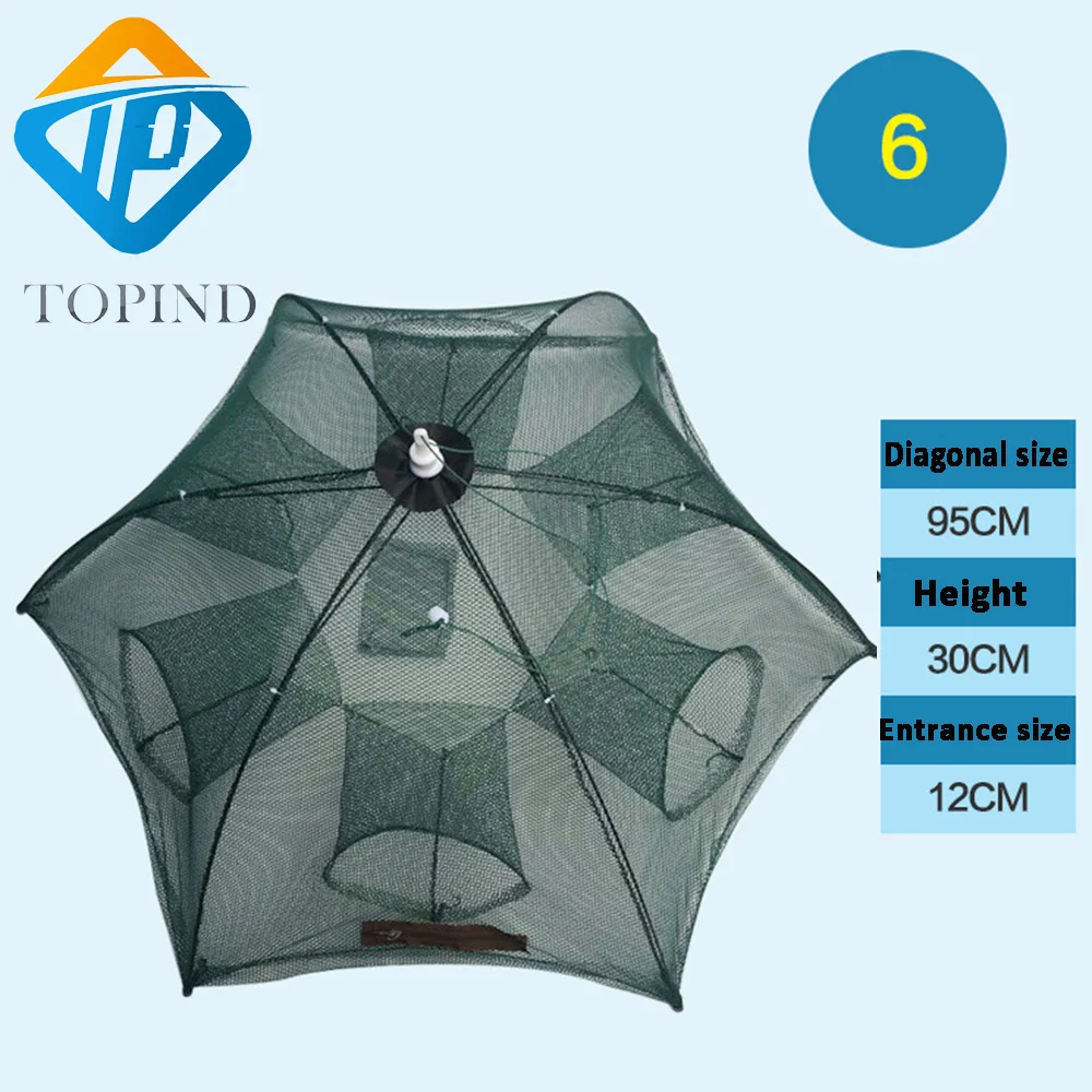 6 Sides 6 Holes Folden Fishing Net