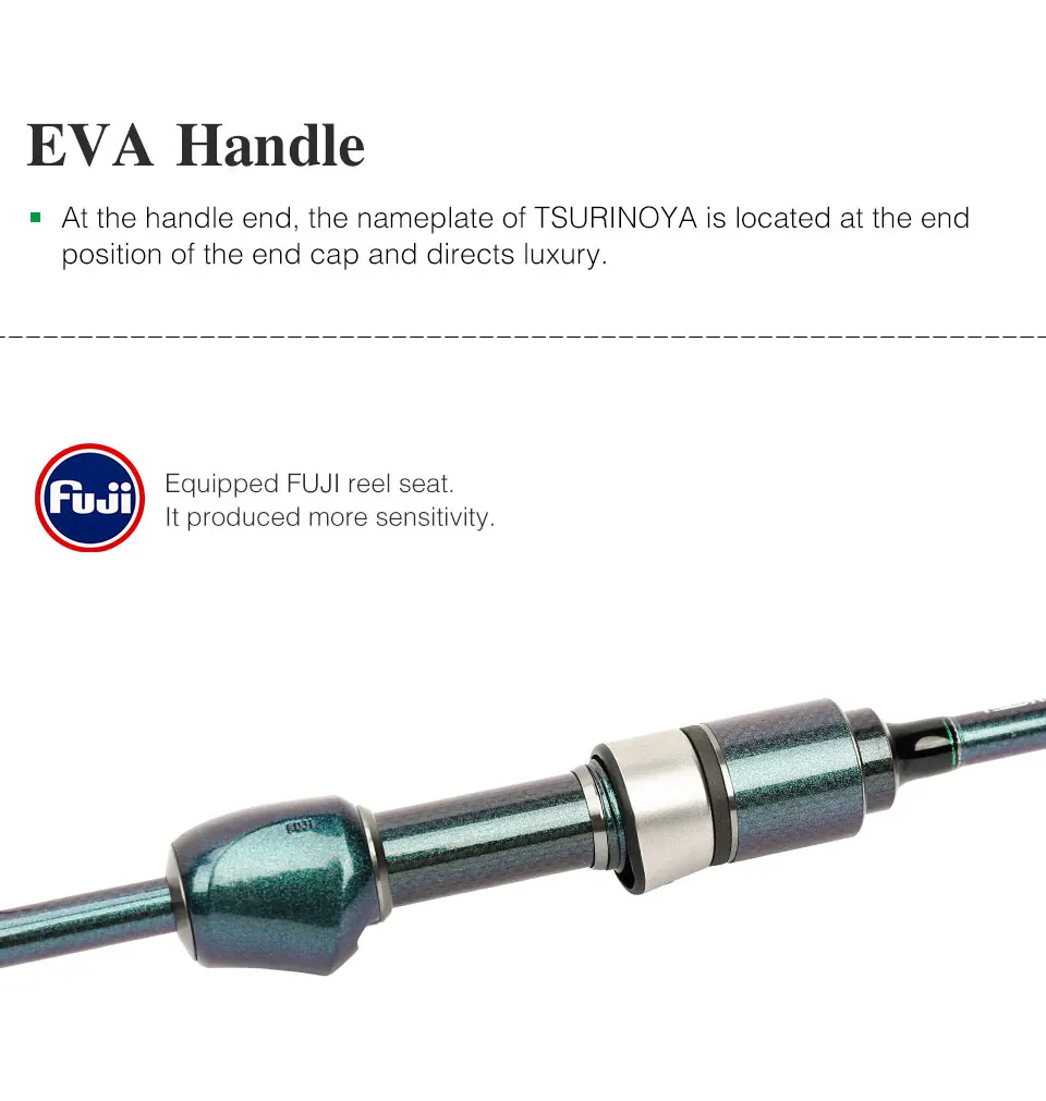 TSURINOYA ловкость 722 2,19 м UL все аксессуары FUJI спиннинговое удилище AJING удилище маленькая приманка, выделенная Удочка Rockfish