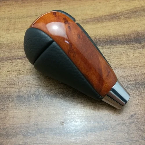 Mahogany Look Carbon Fiber Car Automatic Gear Shift Knob Head