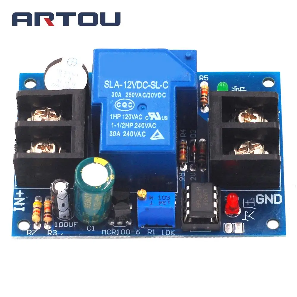 12 V контроллер батареи с задержкой защиты от перегрузки доска низкого напряжения