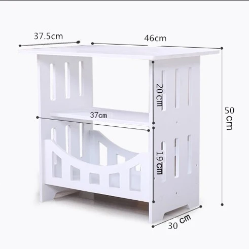 Простой белый прикроватный столик, пластиковый чайный журнальный столик для спальни, офисный журнальный столик для хранения, настенная полка домашний декор, шкаф mx3111150