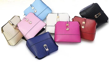 

2016 New Design Knitted Quality Women Bags PU Leather Handbags Women Shoulder Bag Casual Zipper & Hasp Bag Messenger Bags