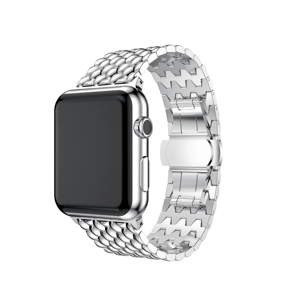 CRESTED-Dragon-pattern-link-bracelet-strap-for-apple-watch-band-42-38mm-Butterfly-buckle-metal-wrist (4)