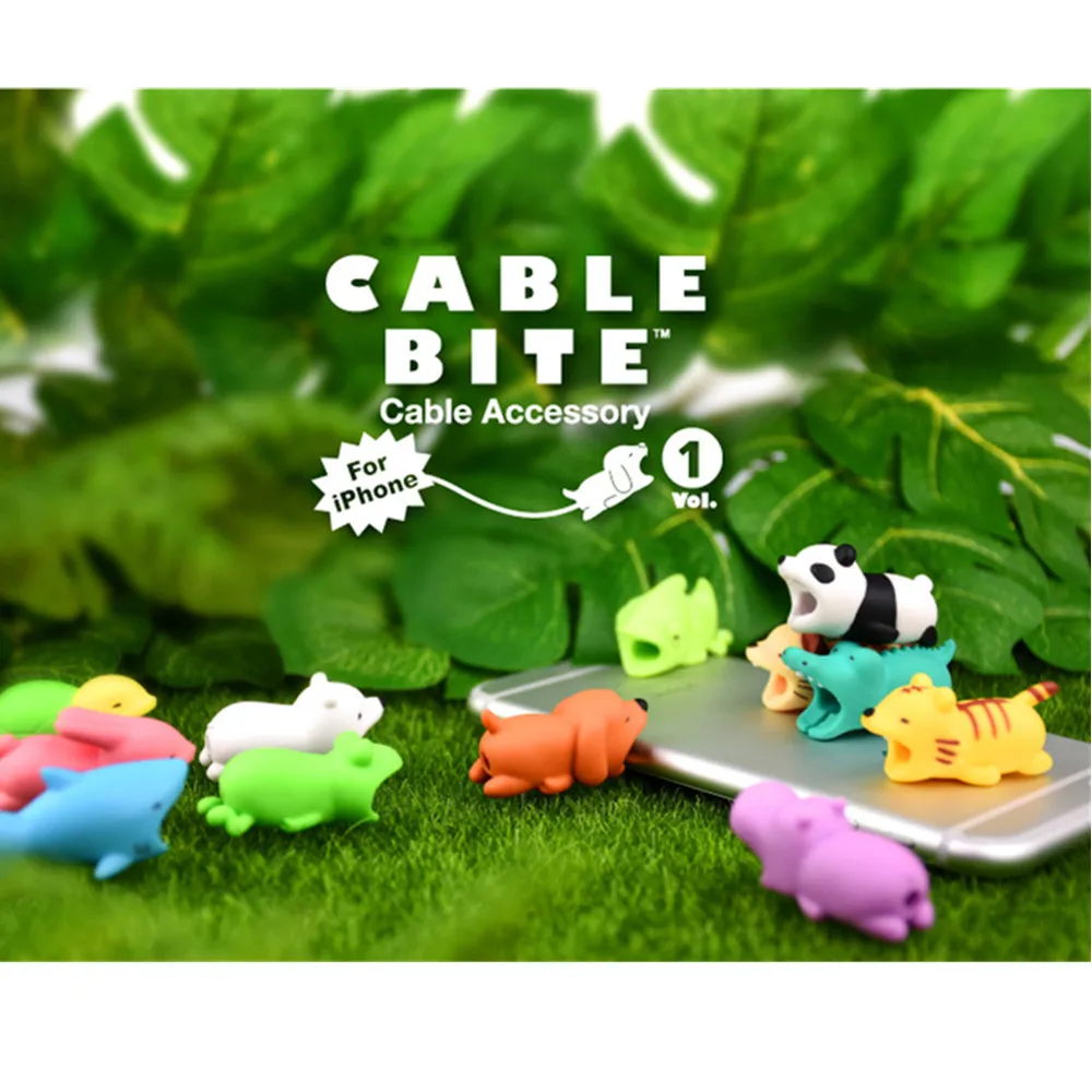 Универсальный кабель Bite мультфильм заглушка Take a Bite Аксессуары для мобильных телефонов для iphone 8 Plus X Зарядное устройство Порт Пылезащитный кабель стиль
