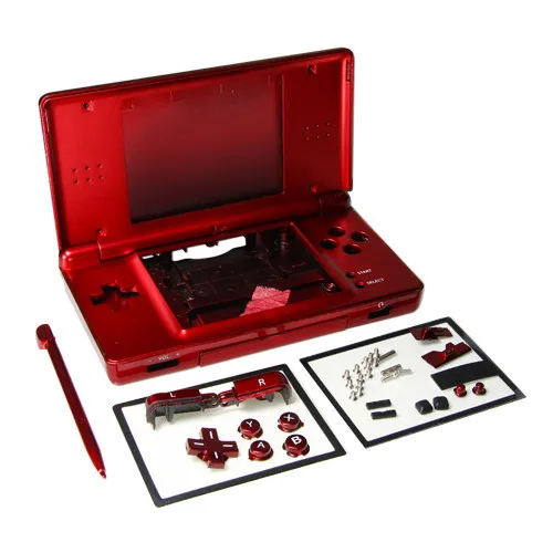 Red Full Repair Parts Replacement Housing Shell Case Kit for Nintendo
