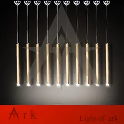 ARK LIGHT Dia 3 см зеркальный Золотой Алюминиевый cannular теплый цвет светодио дный 3 Вт подвесной светильник трубка цилиндрическая светодио дный