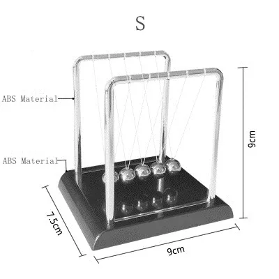 Балансирующий шар Newton Swing Ball Магнитный бампер мяч Колыбель Физика Наука Маятник стол забавная игрушка ремесло подарок на день рождения - Цвет: S