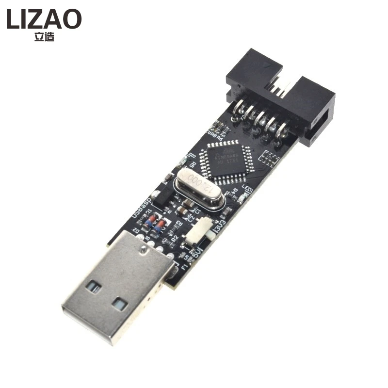 WAVGAT USBasp USB ISP 3 В/5 В AVR программатор ATMEGA8 ATMEGA128 Новый + 10PIN провод с поддержкой Win7 64