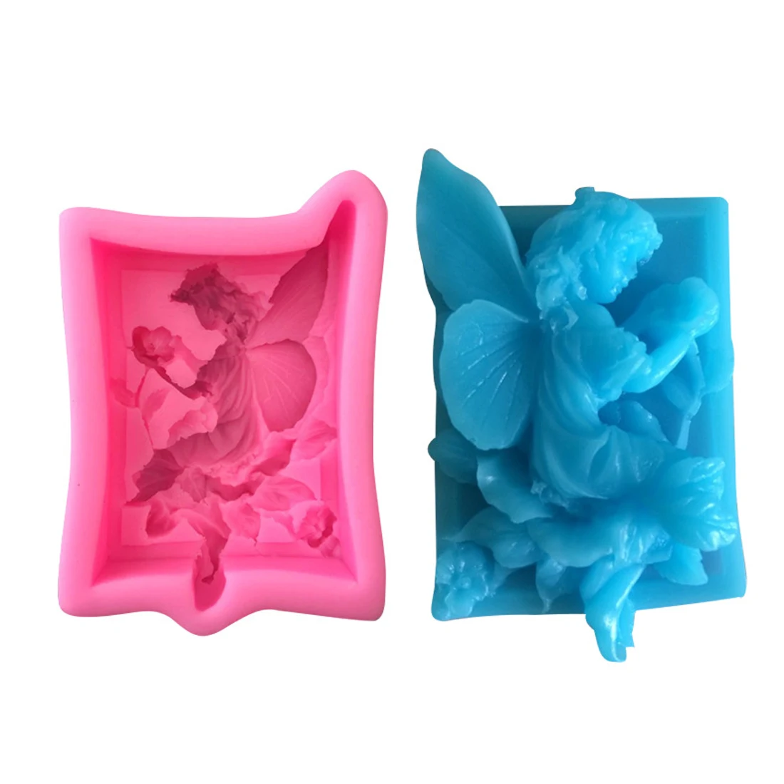 

Flower Fairy Silicone Mold Chocolate Fudge Baby Angel Soap Cake Decorate Kitchen Bakeware 3d Reverse Sugar Molding