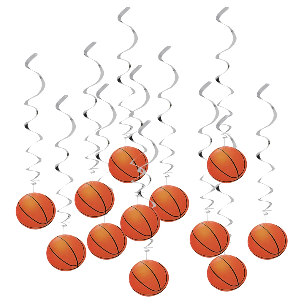 12pcs Basketball Hanging Swirls School Sport Party Celebration Decoration Holiday DIY Party Supplies 12pcs Basketball Hanging Swirls School Sport Party Celebration Decoration Holiday DIY Party Supplies