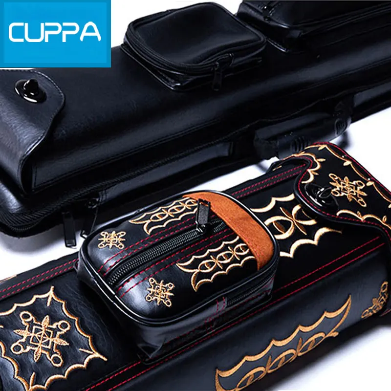 

High Quality Cuppa 8 Holes Pool Cue Case 1/2 Pool Billiard Cues Cases PU Billiard Accessories Tow Colors China