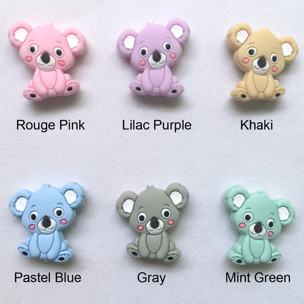 silicone koala teething beads