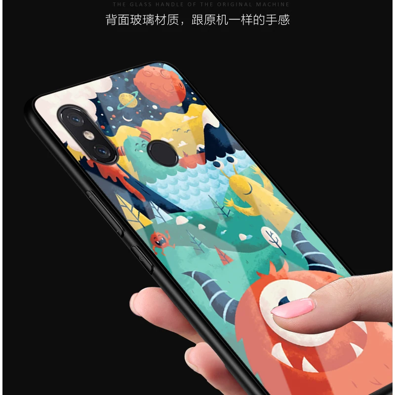 2 шт. чехол из закаленного стекла для Xiaomi mi max 3 Модный max3 чехлы телефонов