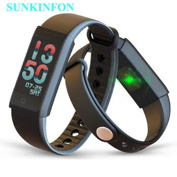 

For Samsung Galaxy S9 S9 Plus S8 S20 Heart Rate Smart Wristband Band Blood Pressure Monitor Pedometer Fitness Bracelet Color LCD
