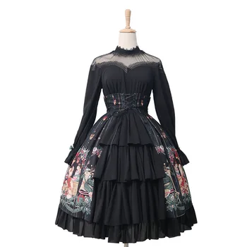 

Merry Christmas ~ Long Sleeve Illusion Neck Lolita Party Dress