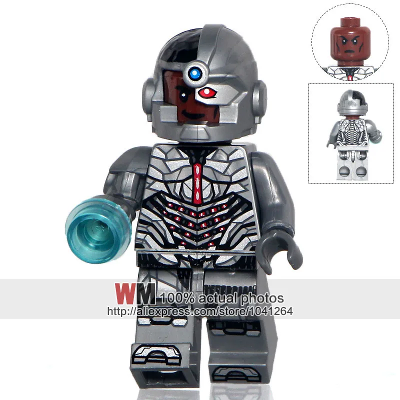 

XH668 Cyborg 20pcs/lot DC Justice League Super Hero Building Blocks Bricks Children Gifts Toys X0167 Drop Shipping