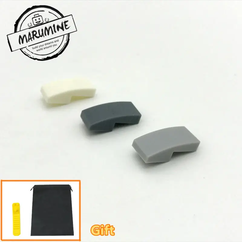 

MARUMINE 100PCS/Lot 1 x 2 Arc Bricks Parts Building Blocks Accessories Classic Bricks Technology Series Compatible Major Brands