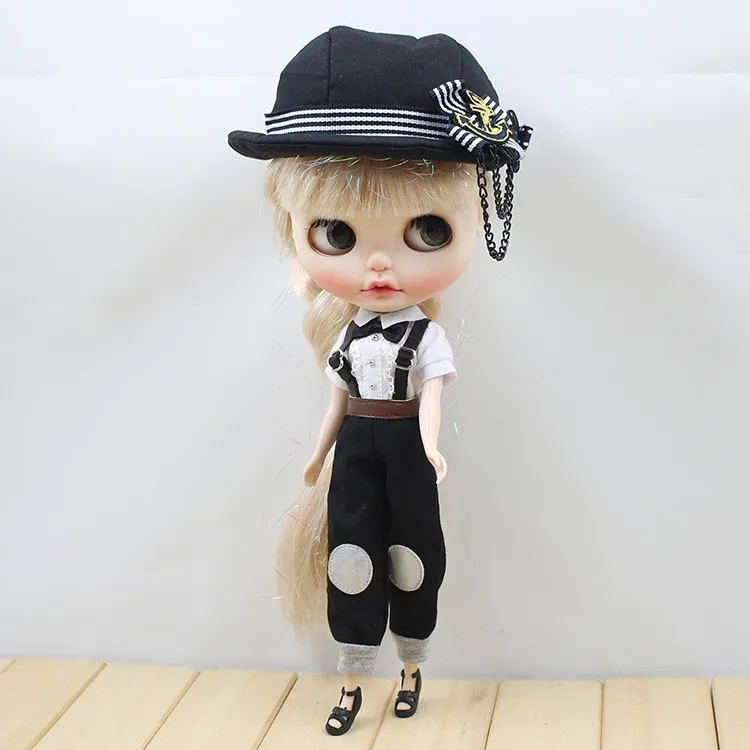 Blyth doll icy joint body licca одежда в стиле панк наряды с шапочка комбинезоны