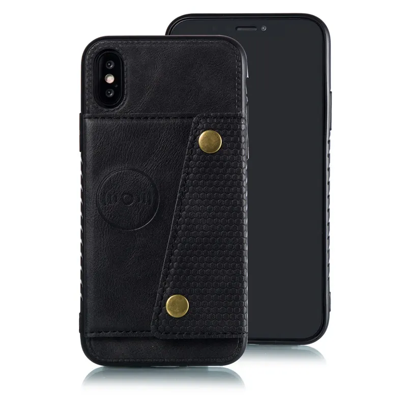 Бумажник карта Пряжка Kickstand чехол для iPhone 6 6S 7 8 Plus X Ретро Кожаный Conque | Мобильные
