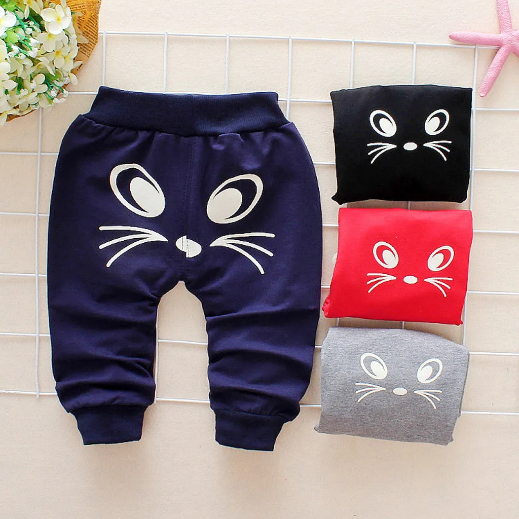 

Newborn Baby Girl Boy Cartoon Letter Printed Casual Pants Sports Trousers kids Pants