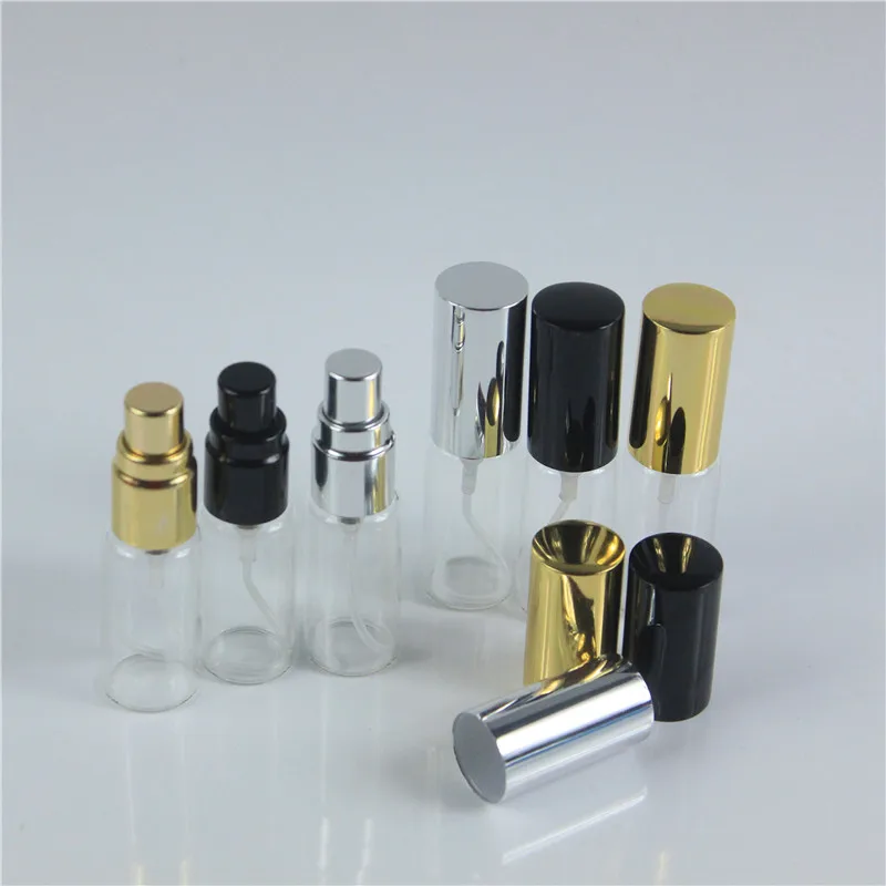 

20pcs/lot Empty Glass Vials Perfume Bottles 5ml Travel Mini Refillable Portable Empty Atomizer Clear Glass Perfume Bottle