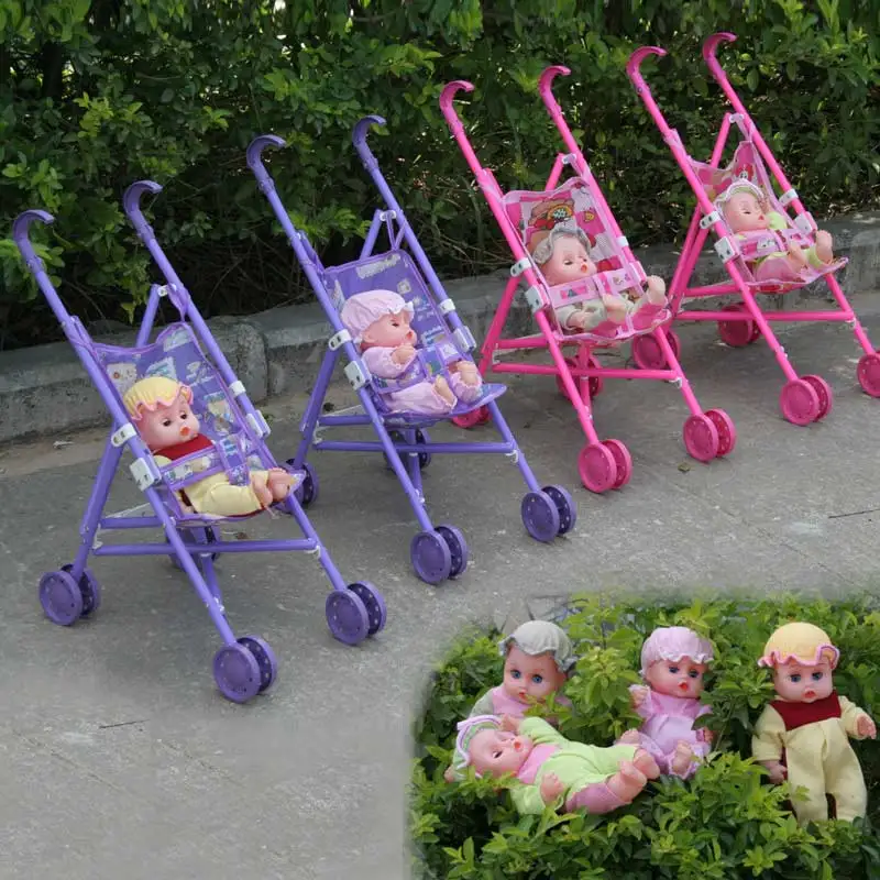

Stroller Plastic Children Pram Pushchair Toy Play Set for Garden Outdoors Supermart Safe Baby Dolls Carriages -17 775 YJ