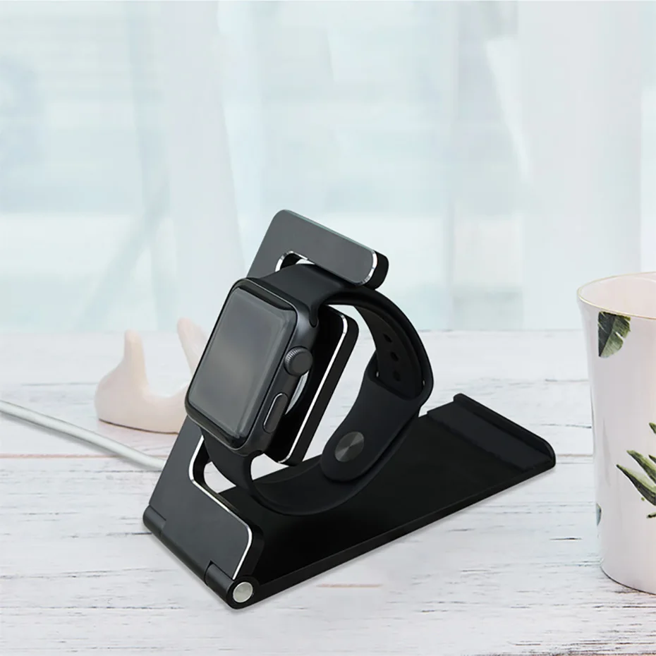 Universal Smartphone Stand Holder Angle Adjustable Charging Stand For Apple Watch 1 2 3 4 Foldable Aluminium Alloy Tablet Holder (13)
