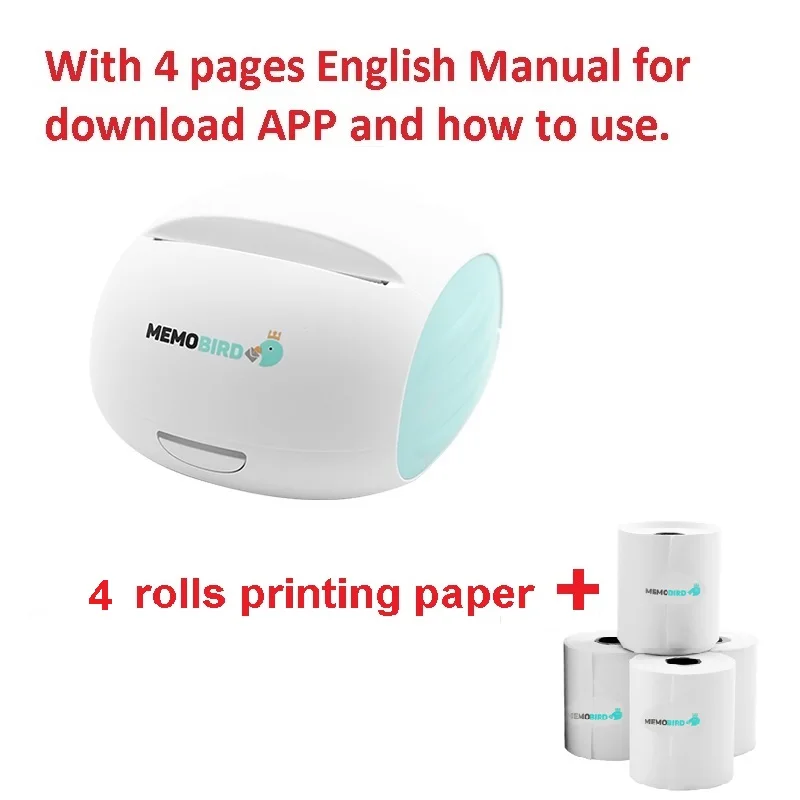 MEMOBIRD G2 blue Printer Wifi Portable Bluetooth Printing Barcode