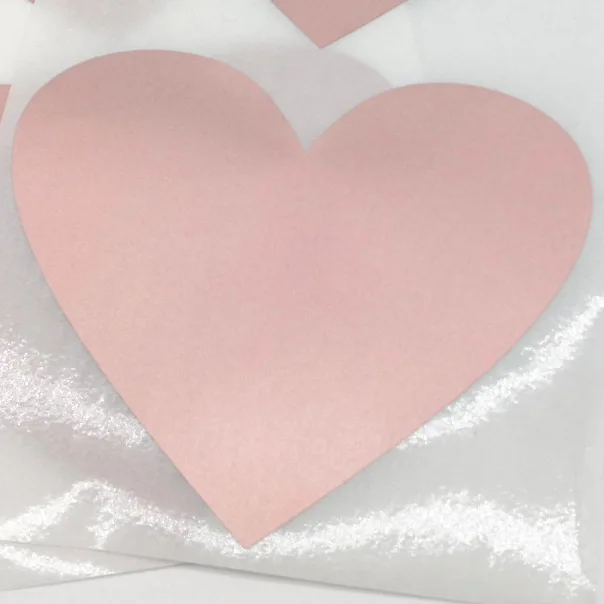 Rose gold 50 шт. наклейки 70x80 мм в форме сердца любовь Золотой серебристый красный цвет пустые для секретного кода крышка Домашняя игра свадебное сообщение - Цвет: Rose gold