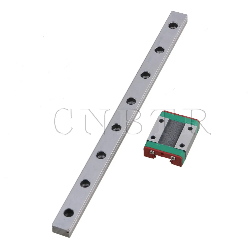 

CNBTR 200mm Length Silver MGN12 Precise Bearing Steel Linear Sliding Guide Linear Bearing Slide Rail & Block Set