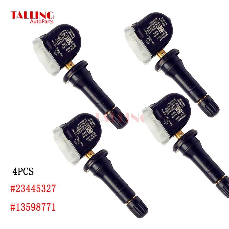 

New 4 Pcs 13598771 23445327 TPMS Sensor Tire Pressure Sensor For Buick GMC For Cadillac CHEVROLET
