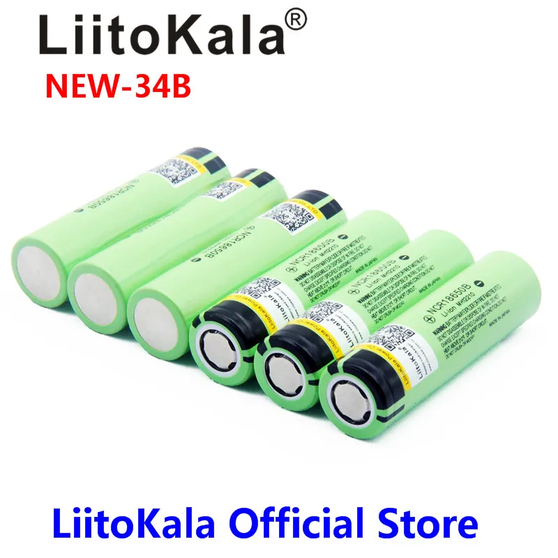 Liitokala Высокая емкость 18650 Батарея 3400 mAh 3,7 V NCR18650B электрические игрушки Перезаряжаемые литий-ионный Батарея+ коробка