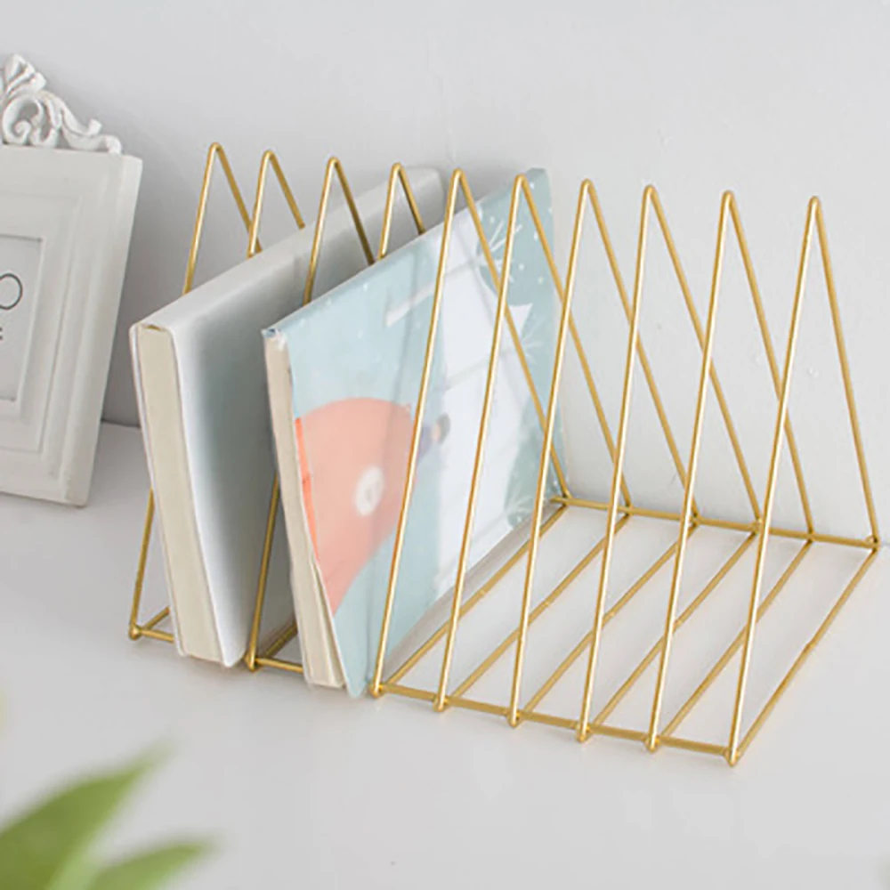 

Nordic Stylish simplicity Rack Bookshelf File Holder Desktop Magazine Storage Book Stand Racks Home office Decoration