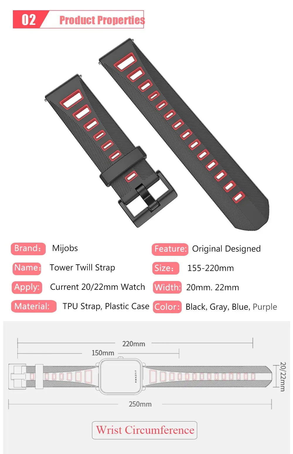 Mijobs силиконовый браслет Amazfit GTS Correa Stratos 2 Smartband 20 мм 22 мм Soprt для Xiaomi Huami Amazfit Bip напульсники