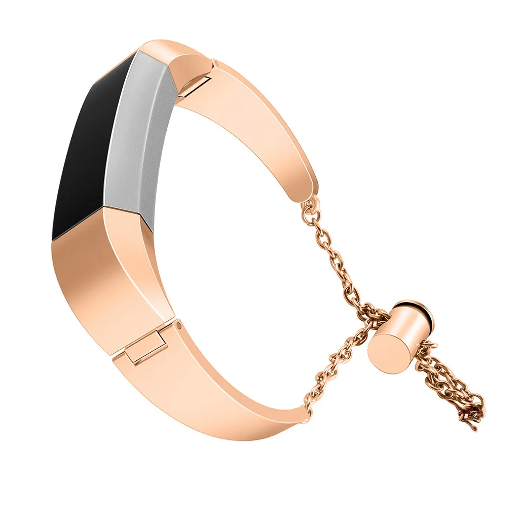 Роскошные часы с металлическим ремешком регулировка цепи Ремешок Для Fitbit Alta/Alta HR Youth Смарт часы замена ремешок Smartwatch