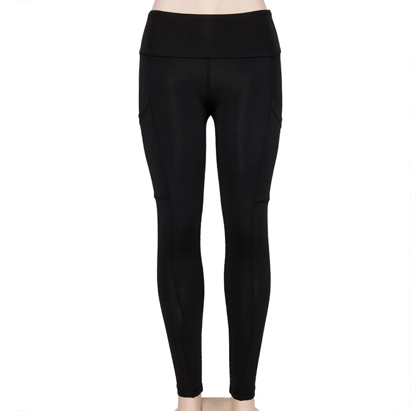  2018 New Women Side Pockets Leggings Yogings Bodycon Pencil Pant Workout Trousers Hip Push Up Slim Fit Bottoms Leggings (6)