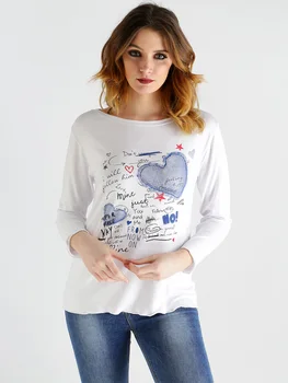 

Long sleeve sweater with print
