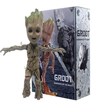

Life Size groot Marvel Guardians of The Galaxy Avengers Cute Baby Young Tree Man 25CM Action Figure KO's HT Hot Toys Legends