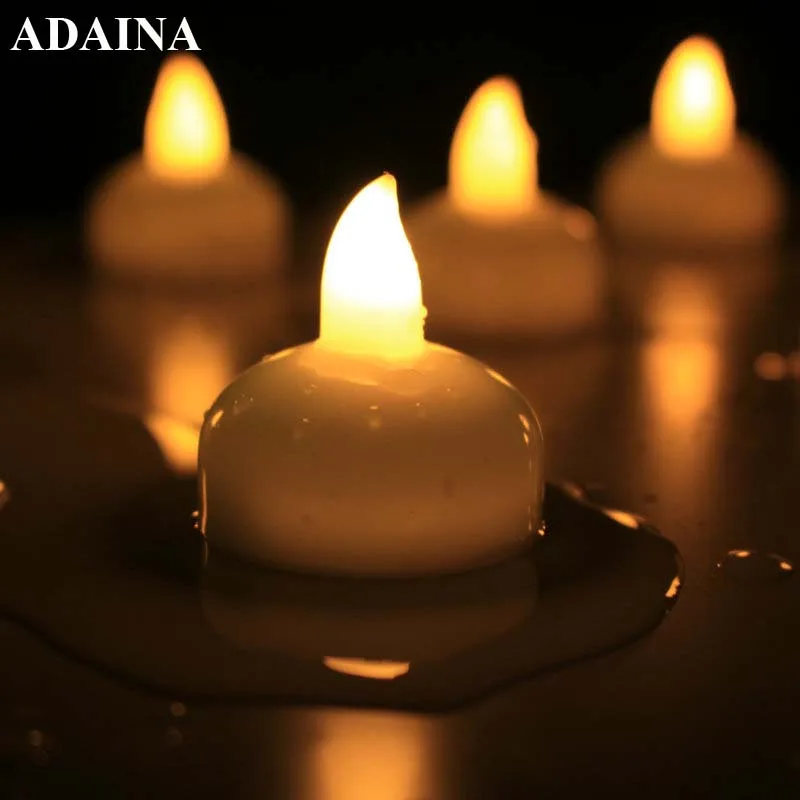 

5pcs Floating Candles Wedding vela Para Casamento LED Bougie Mariage For Wedding Decoration Velas De led With Yellow Velas Boda