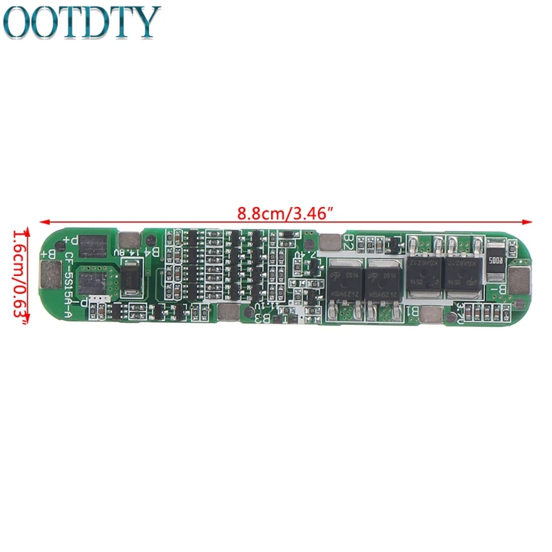 

5S 15A Li-ion Lithium Battery 18650 Charger PCB BMS 18.5V Cell Protection Board