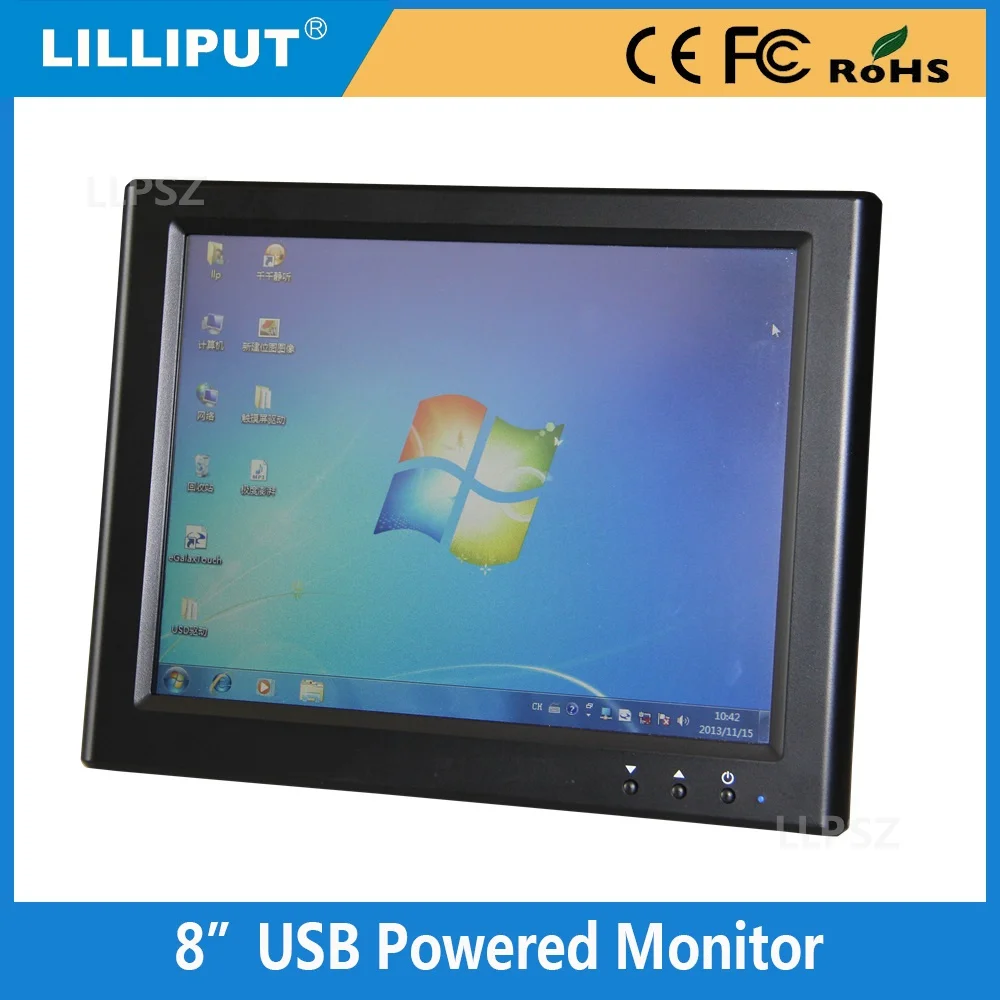 Lilliput 8 inch TFT LCD USB Powered Touch screen Monitor NOT VGA input, just USB Input, UM-80/C/T 8" Monitor