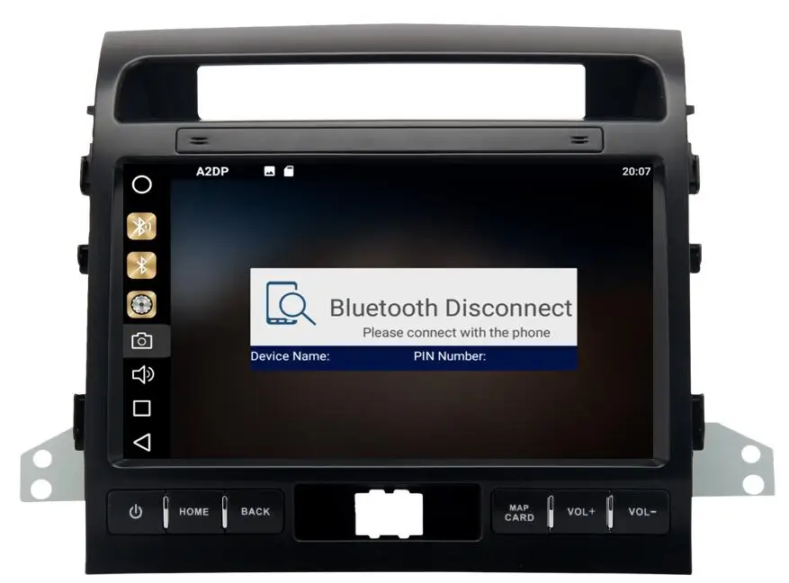 Perfect 32g 4GRam 8" Android 9.0 Car Audio for Toyota Land Cruiser LC200 2008-2012 Stereo Video GPS Navi Multimedia IPS Monitor Radio 5