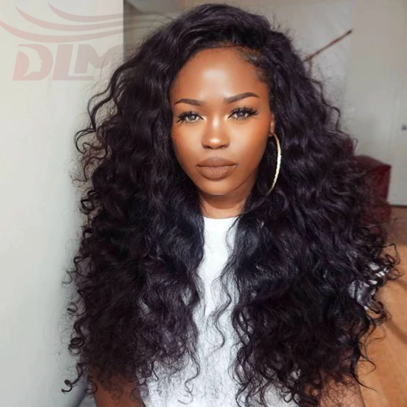Cheap Loose Wave Natural Hair Weave Lacefront Wigs Brazilian Lace