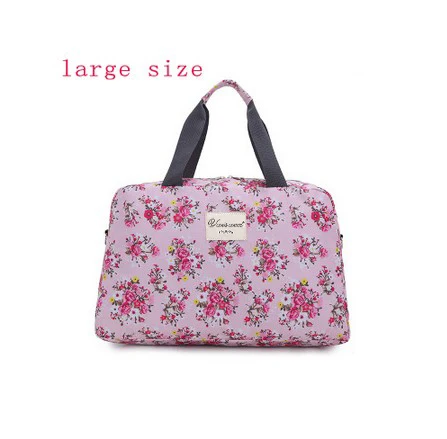 pink large size Новинка, модные женские дорожные сумки, сумки для багажа, женские дорожные сумки с цветочным принтом, большие вместительные сумки PT558 - Цвет: pink large size