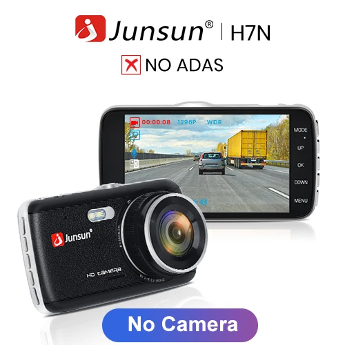 Junsun Авто тире камера ADAS Full HD 1296P привод рекордер Видео Регистратор Автомобильный видеорегистратор с тыловой камерой s " ips экран - Название цвета: no adas no camera