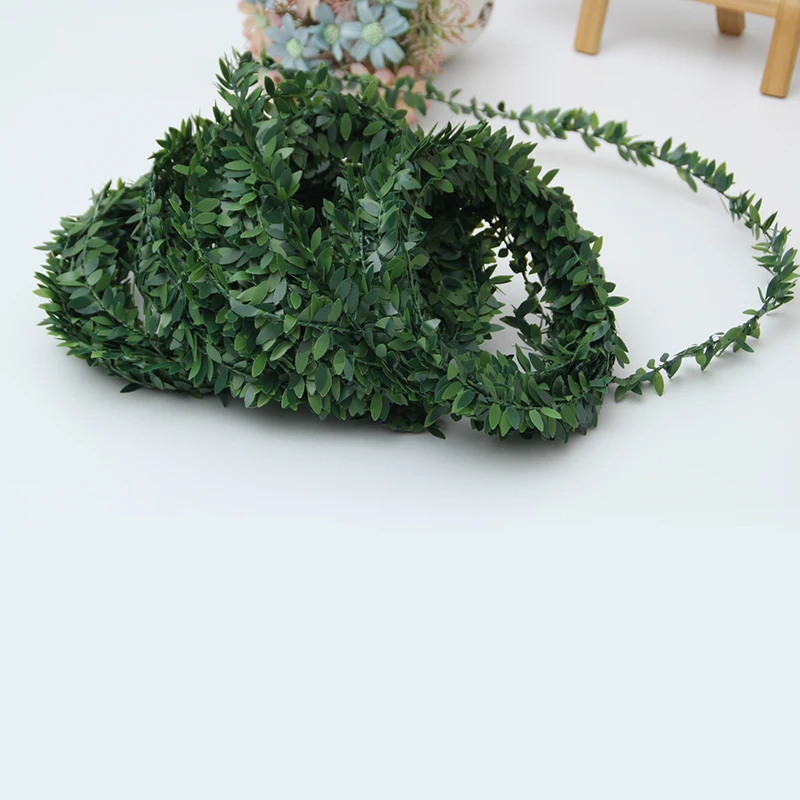 Шелковая гирлянда из зеленых листьев 7 5 м|artificial flower vine|flower vineartificial flowers |