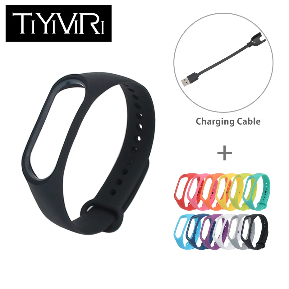 

Strap For Xiaomi Mi Band 3 Smart Band Accessories For Xiaomi Miband 3 Smart Wristband Bracelet Charger Cable Replacement Adapter