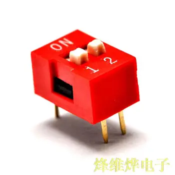 

2P DIP switch DIP switch 2 level toggle switch feet away from 2.54MM red ( 40 )
