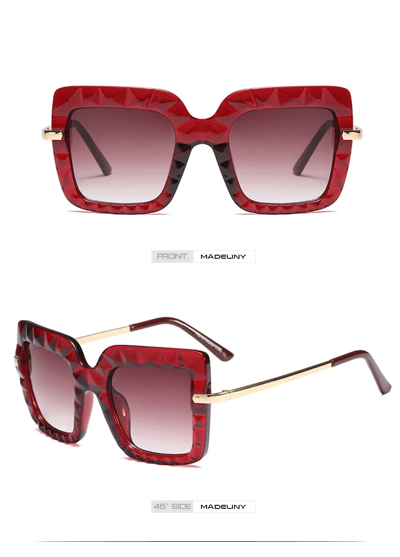 MADELINY, новинка, квадратные солнцезащитные очки для женщин, фирменный дизайн,, модная неправильная оправа, Женские винтажные солнцезащитные очки, оттенки MA228